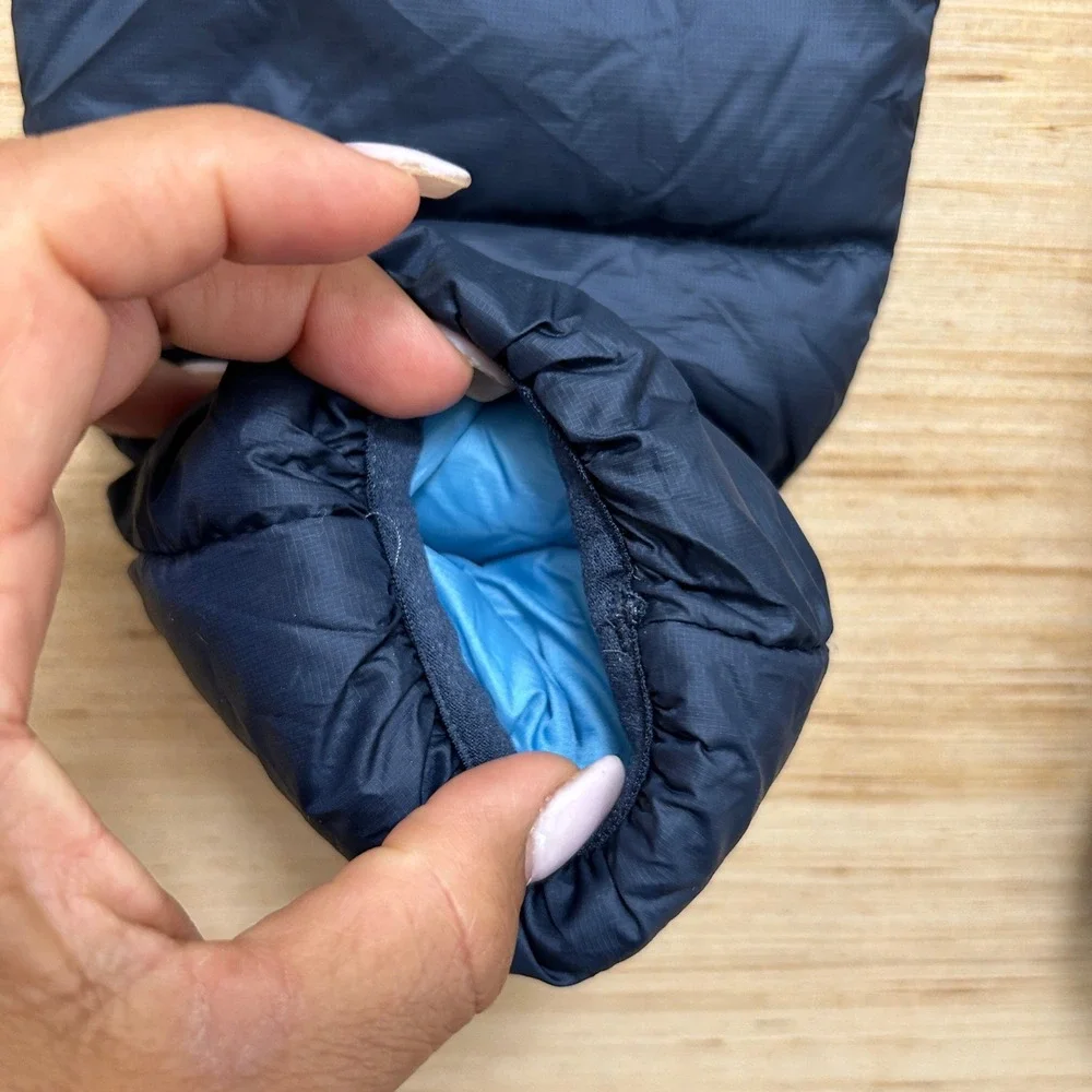 LL Bean Ultralight 650 Down Bunting Navy Blue Infant 6-12M Snowsuit Hooded